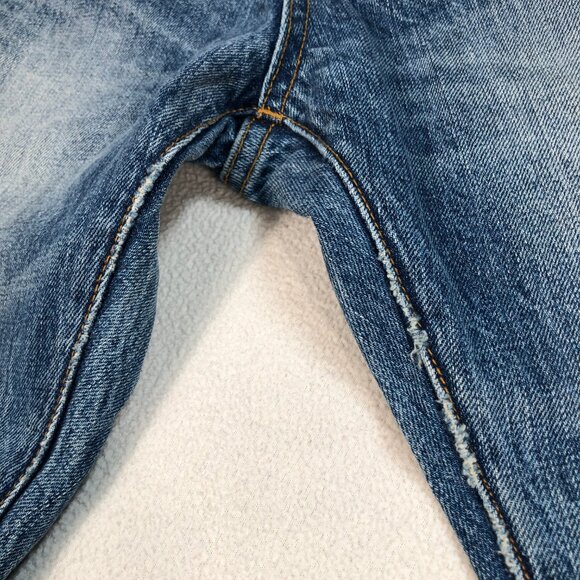 PRPS Jeans Men's 28x28 Blue Demon Distressed‎ Button Fly Straight Japanese Denim - Picture 12 of 16